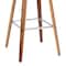 Armen Living Tyler 26" Counter Height Swivel Brown Faux Leather and Walnut Wood Bar Stool LCTYBABRWA26 - alternate 3